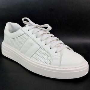 ALBERTO CICCIOLI 🇮🇹 MEN'S WHITE SOFT LEATHER  COMFORT SUMMER SNEAKERS